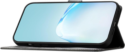   Луксозен кожен калъф тефтер стойка и клипс FLEXI за Samsung Galaxy S6 Edge G925 черен 
